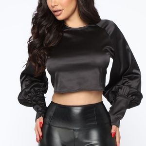 NWT Just One Date Satin Top